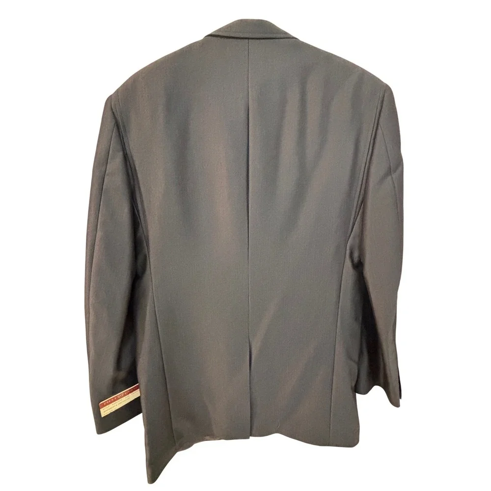 Phat Farm Prive Mens Blazer Suit‎ Jacket Navy Blue L40 Wool Touch Superior 160s